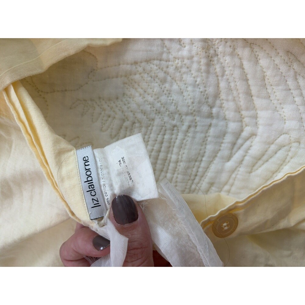 Set Of 2 Liz Claiborne Bon Aire Standard Pillow Sham  Floral 26.5" X 19" - Picture 2 of 3